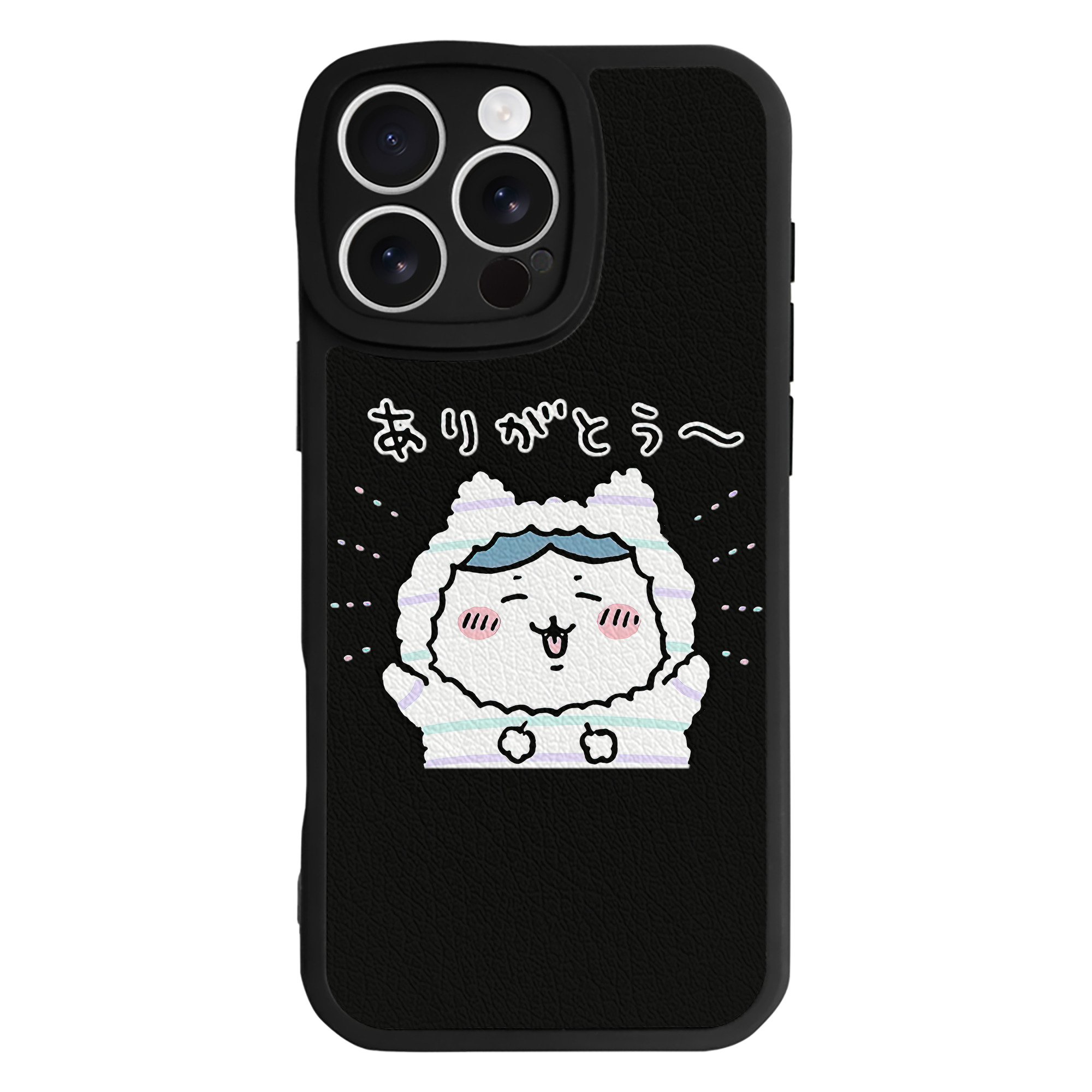 （画像用） ちいかわ ハチワレ Chii-kawa hachiware 【iPhone 16シリーズ対応】シリコンスマホケース（レザー調） 材質：シリコン